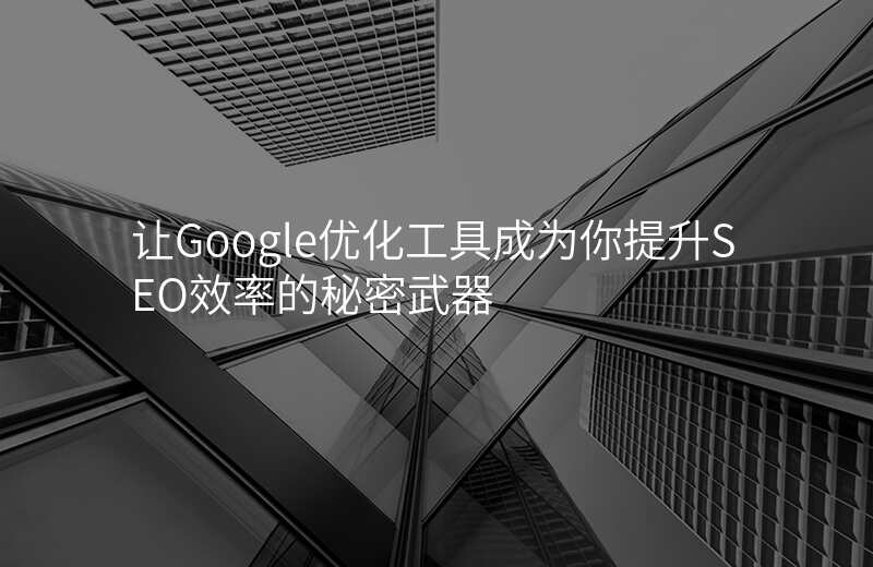 让Google优化工具成为你提升SEO效率的秘密武器