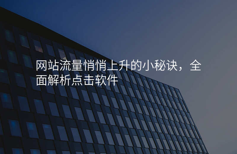 网站流量悄悄上升的小秘诀,全面解析点击软件