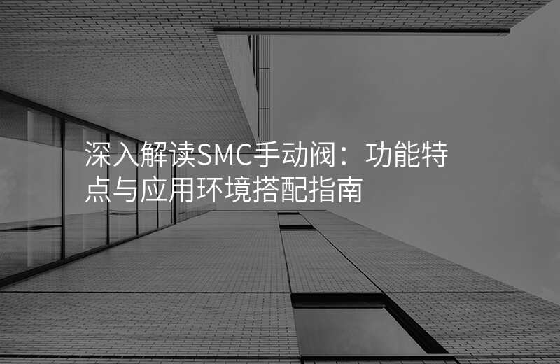 深入解读SMC手动阀:功能特点与应用环境搭配指南