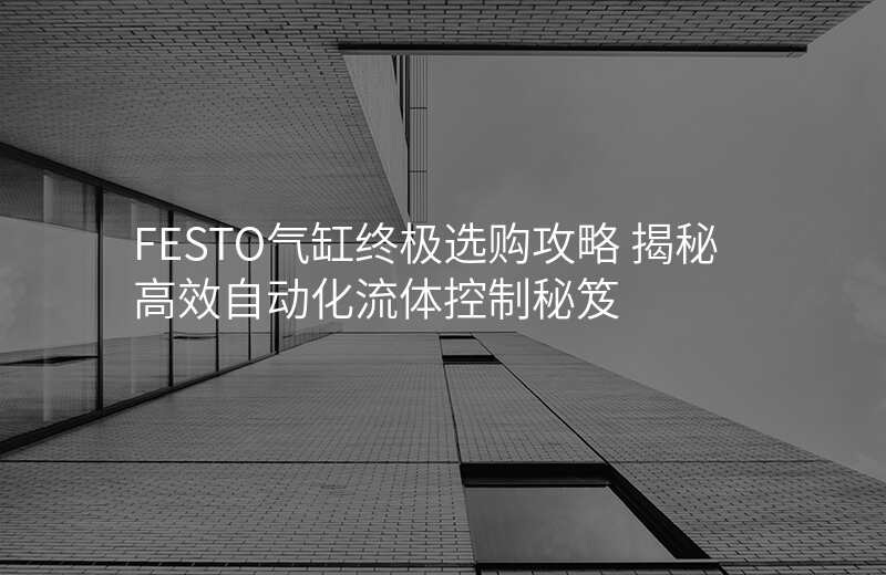FESTO气缸终极选购攻略 揭秘高效自动化流体控制秘笈