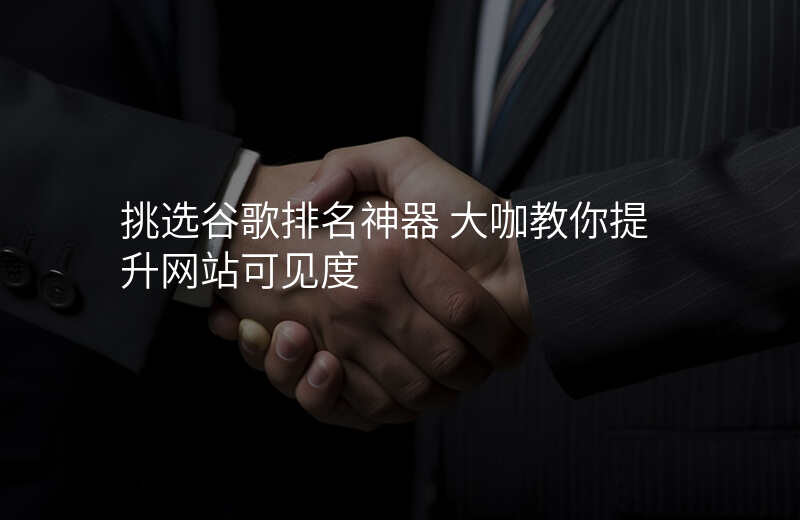 挑选谷歌排名神器 大咖教你提升网站可见度