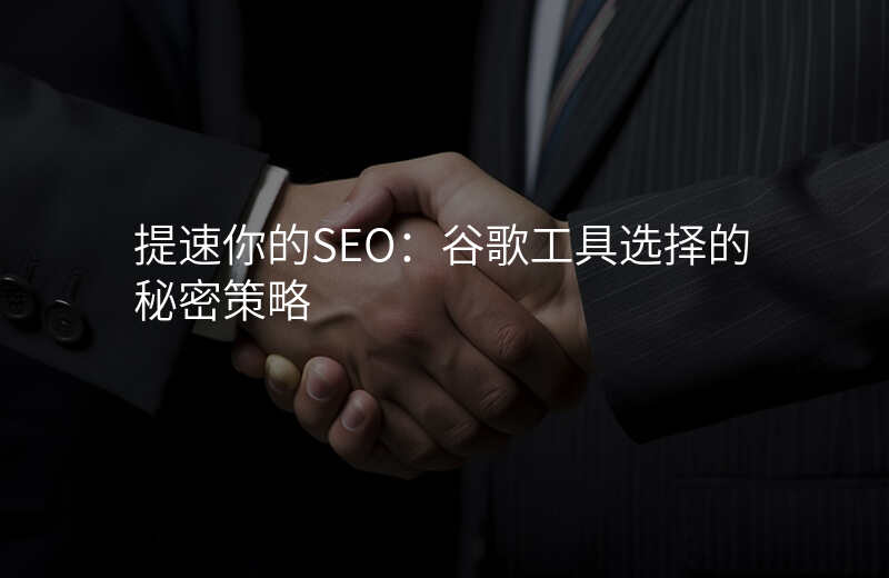 提速你的SEO:谷歌工具选择的秘密策略
