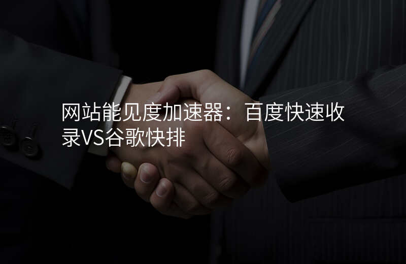网站能见度加速器:百度快速收录VS谷歌快排