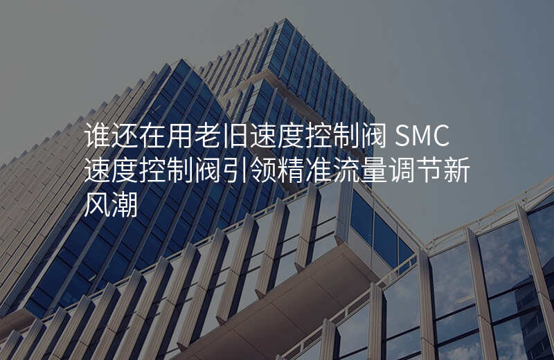 谁还在用老旧速度控制阀 SMC速度控制阀引领精准流量调节新风潮