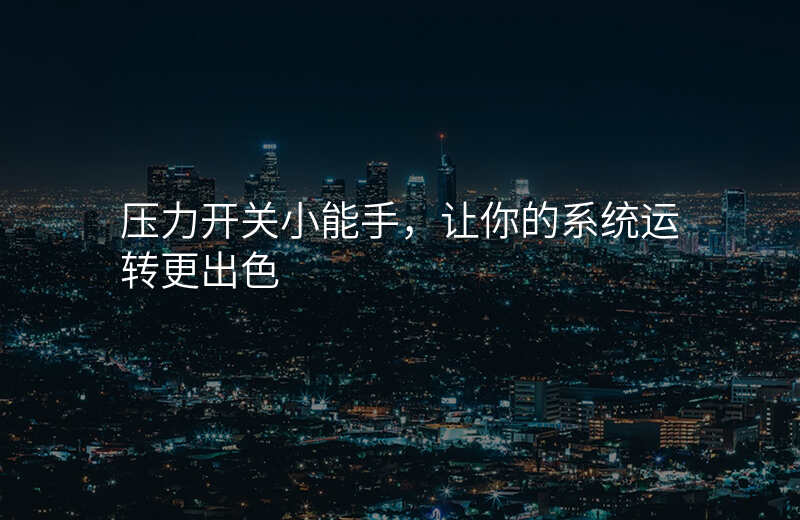 压力开关小能手,让你的系统运转更出色