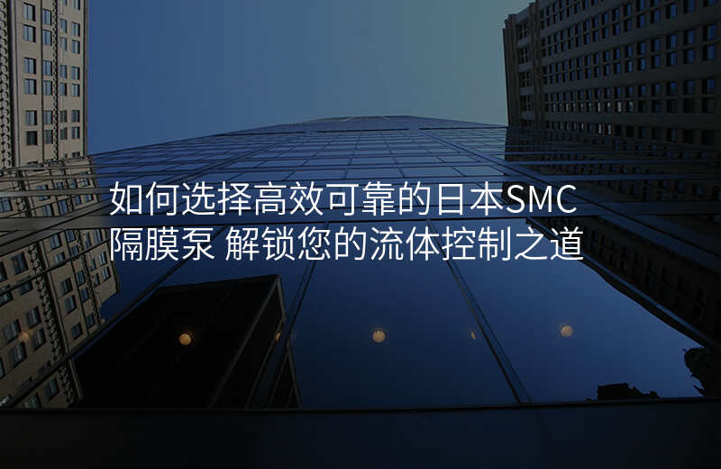 如何选择高效可靠的日本SMC隔膜泵 解锁您的流体控制之道