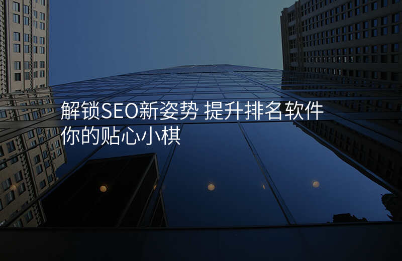 解锁SEO新姿势 提升排名软件你的贴心小棋