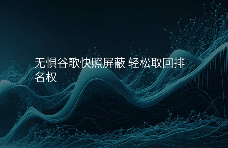 无惧谷歌快照屏蔽 轻松取回排名权