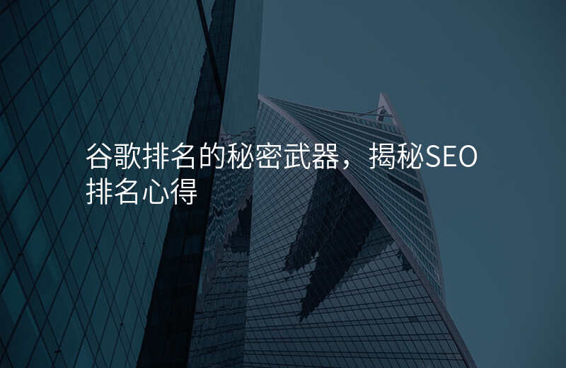 谷歌排名的秘密武器,揭秘SEO排名心得