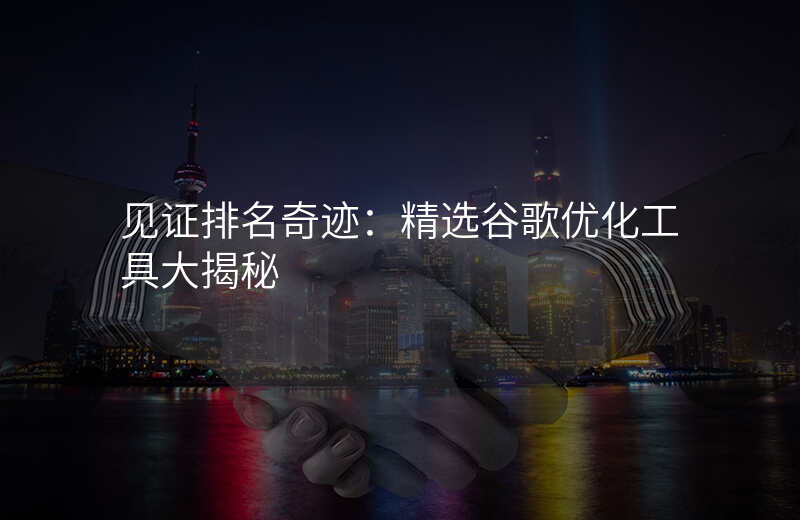 见证排名奇迹:精选谷歌优化工具大揭秘