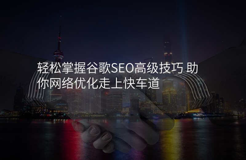 轻松掌握谷歌SEO高级技巧 助你网络优化走上快车道