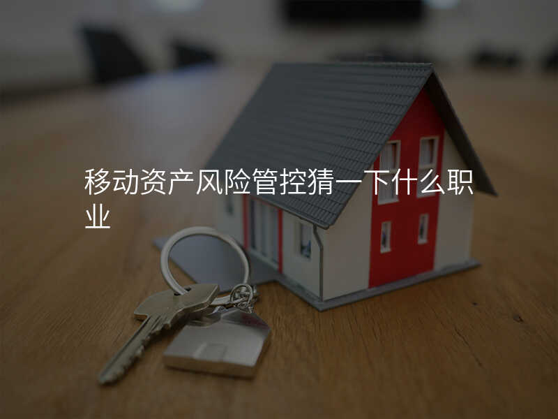 移動資產風險管控猜一下什么職業