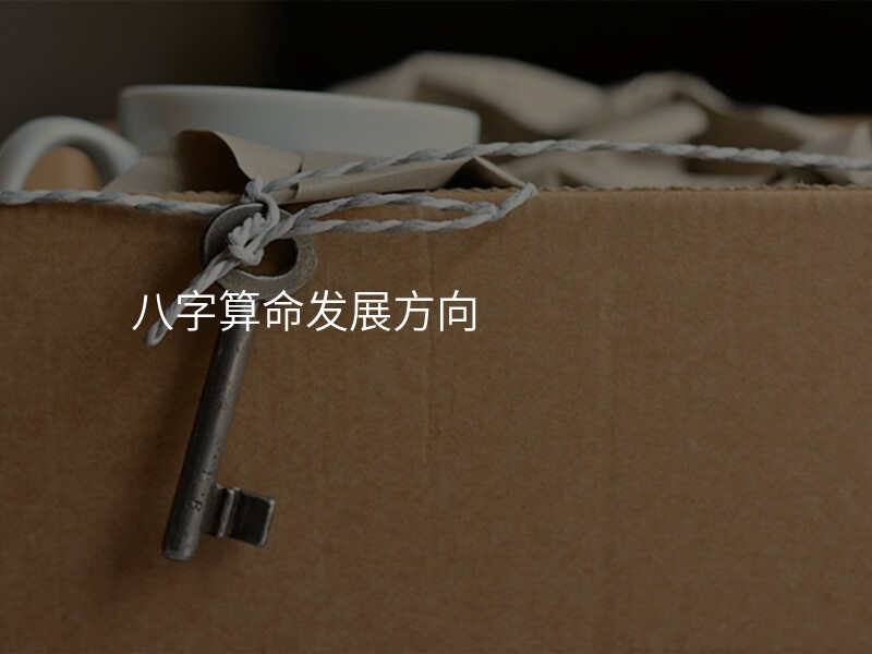 八字算命发展方向