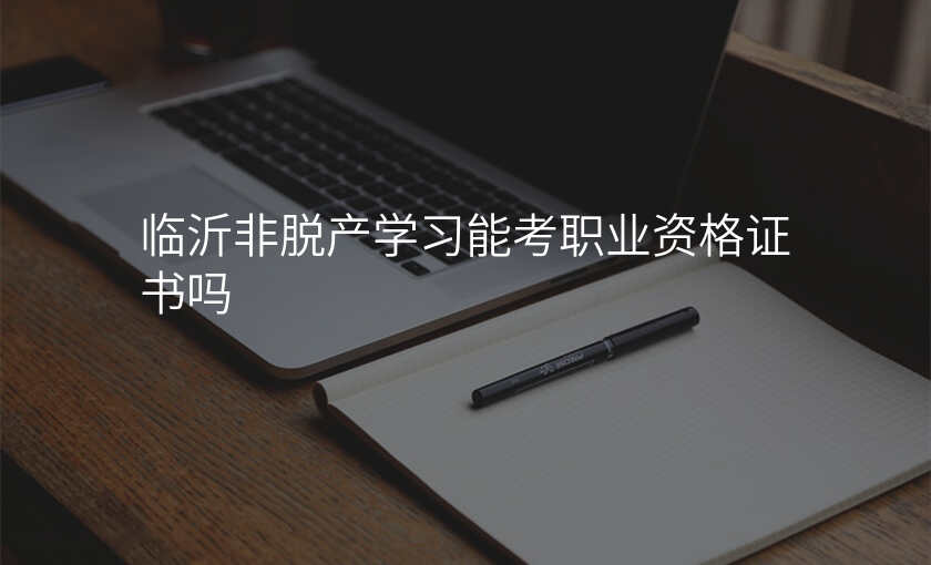 临沂非脱产学习能考职业资格证书吗