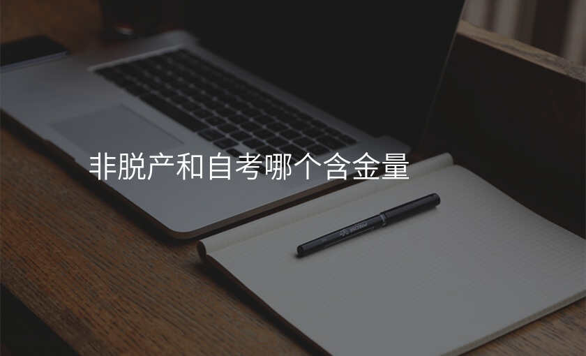 非脱产和自考哪个含金量