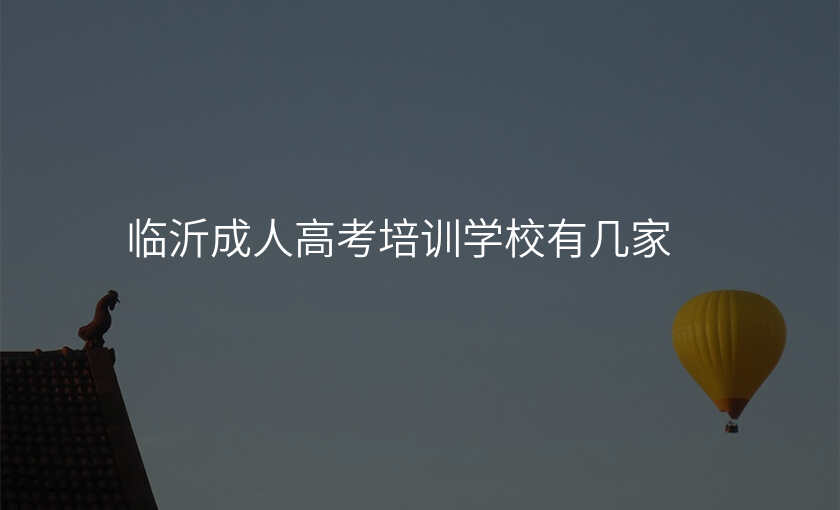 临沂成人高考培训学校有几家