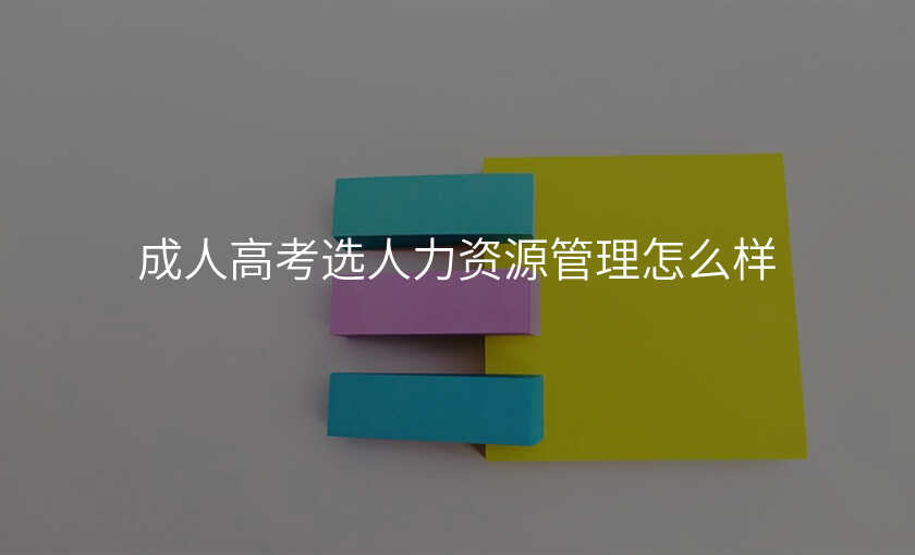 成人高考选人力资源管理怎么样