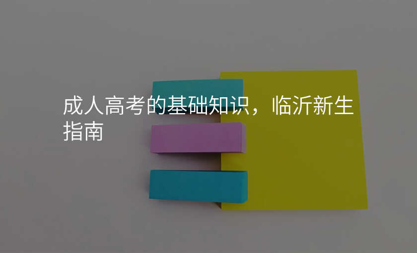 成人高考的基础知识,临沂新生指南