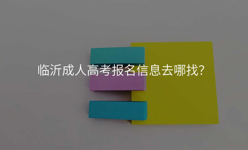 临沂成人高考报名信息去哪找?