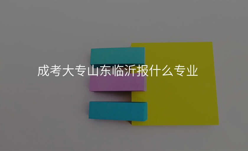 成考大专山东临沂报什么专业