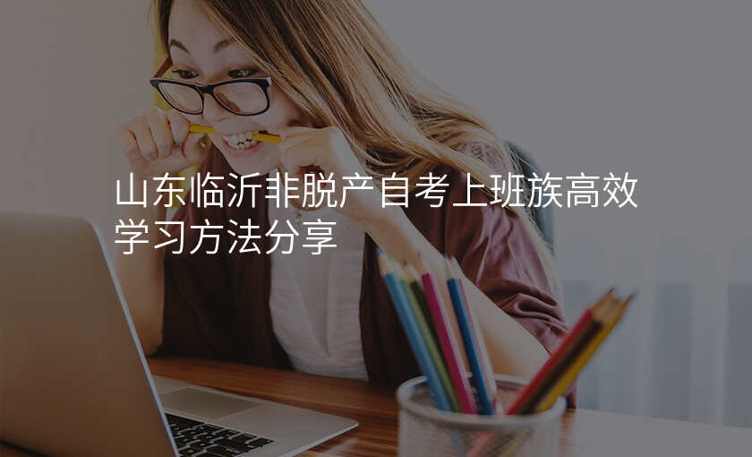 山东临沂非脱产自考上班族高效学习方法分享