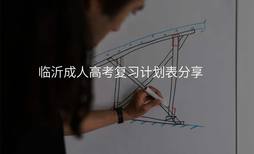 临沂成人高考复习计划表分享