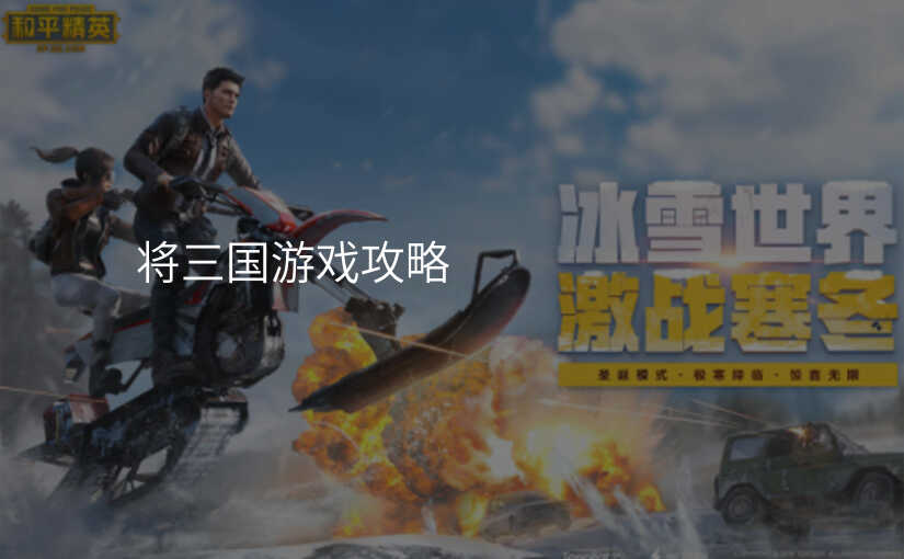 将三国游戏攻略