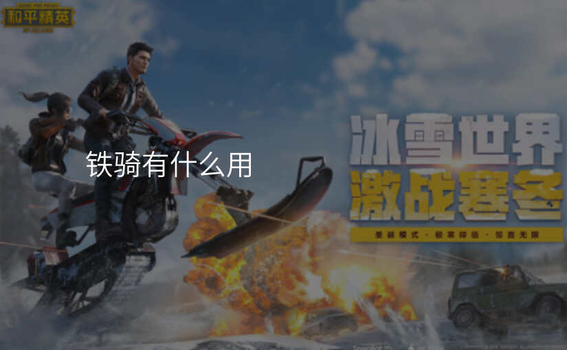 铁骑有什么用