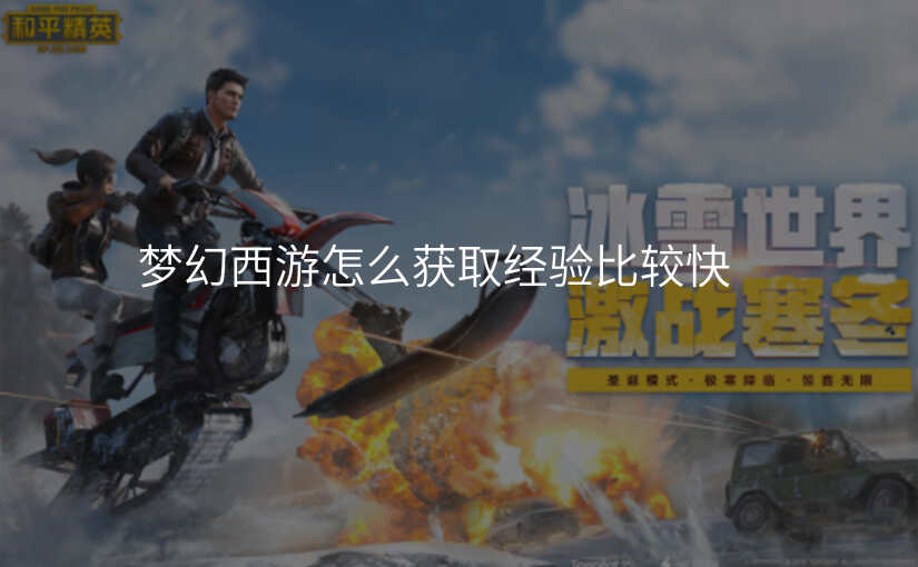 梦幻西游怎么获取经验比较快