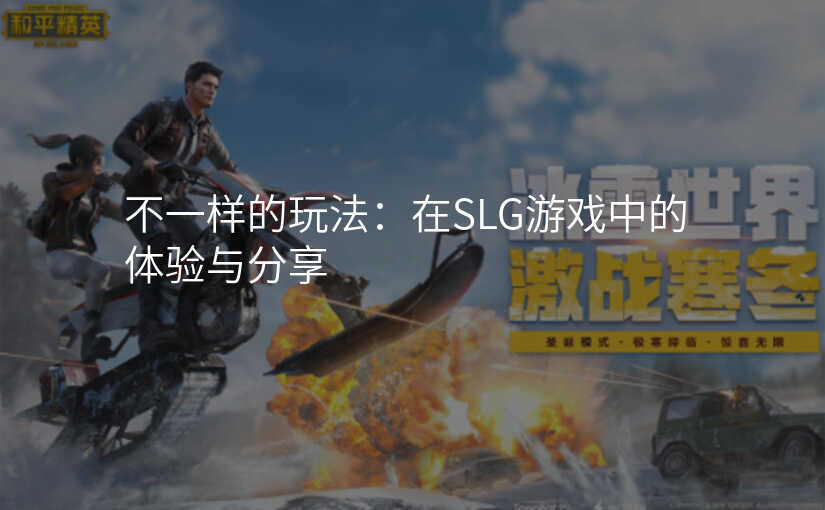 不一样的玩法:在SLG游戏中的体验与分享