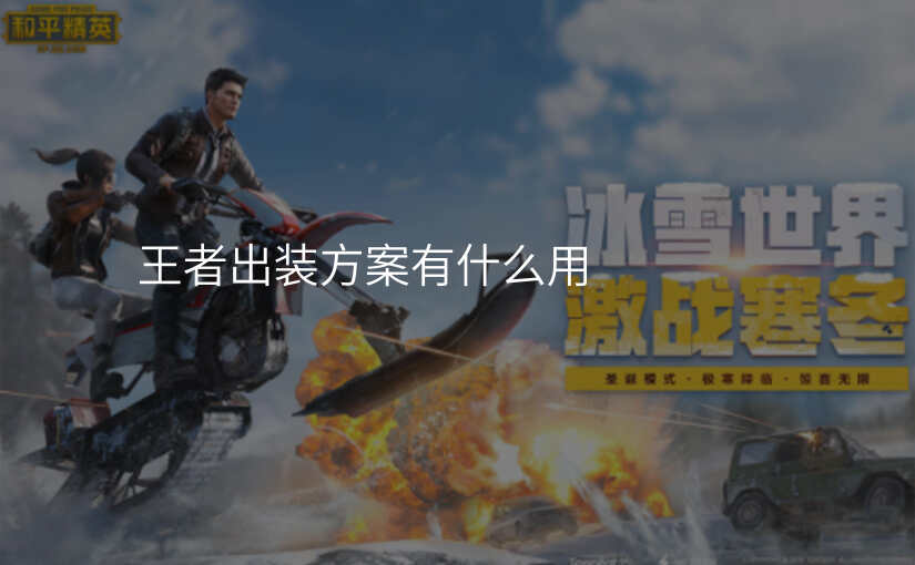 王者出装方案有什么用