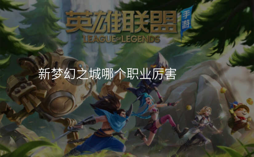 新梦幻之城哪个职业厉害