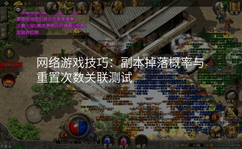 网络游戏技巧:副本掉落概率与重置次数关联测试