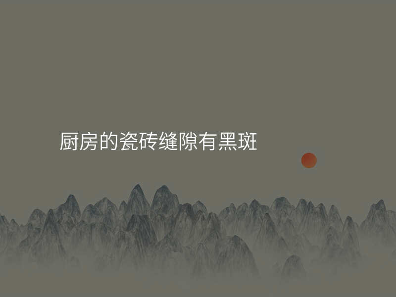 厨房的瓷砖缝隙有黑斑