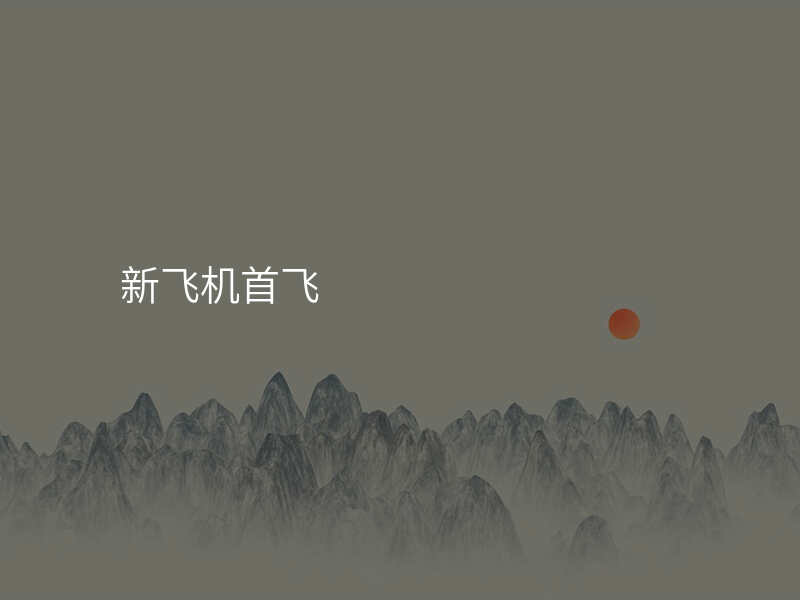 新飞机首飞