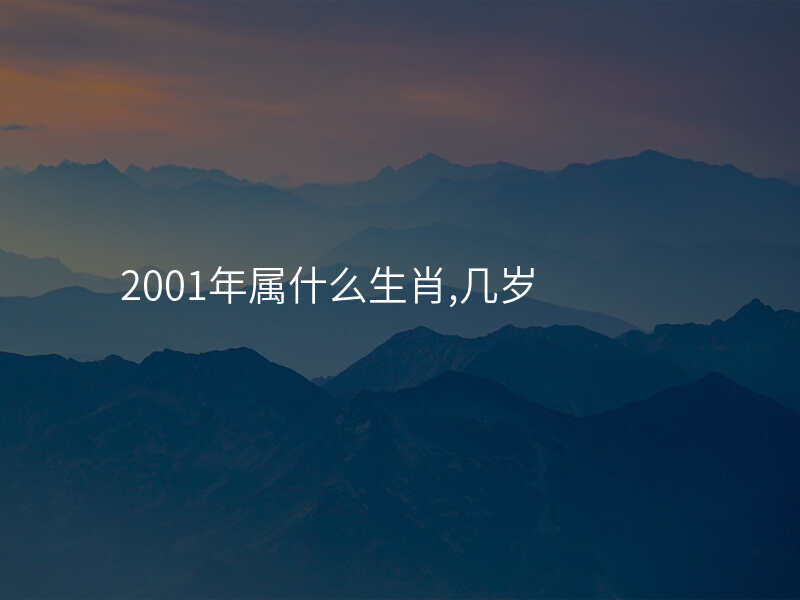 2001年属什么生肖,几岁