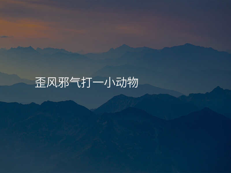 歪风邪气打一小动物
