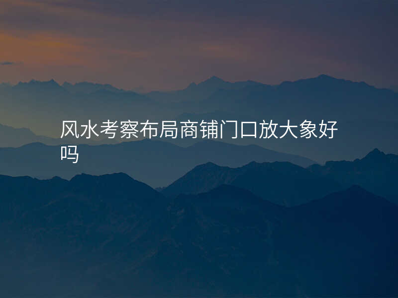 风水考察布局商铺门口放大象好吗