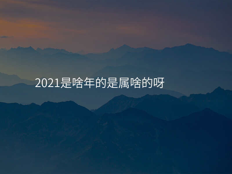 2021是啥年的是属啥的呀