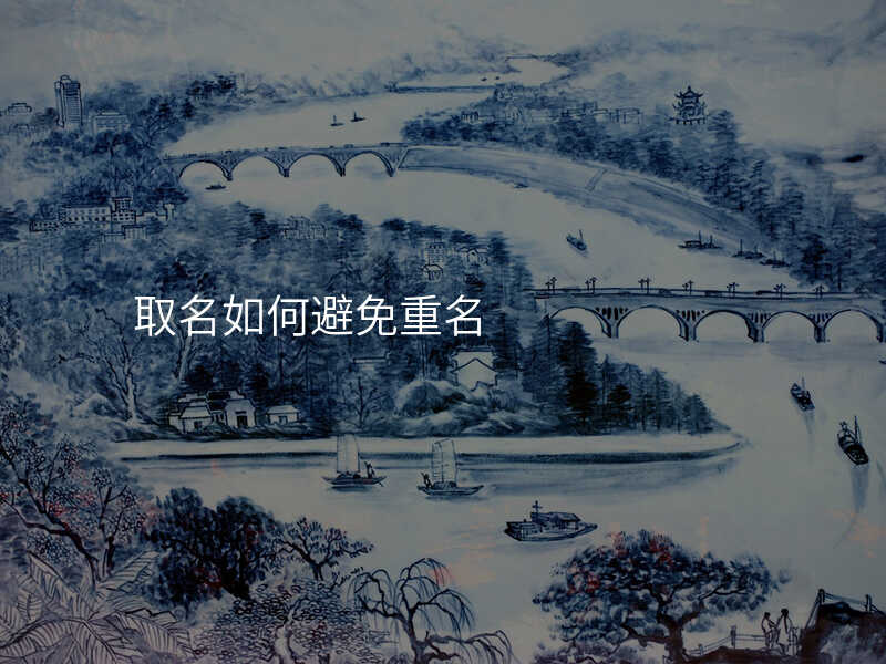 取名如何避免重名