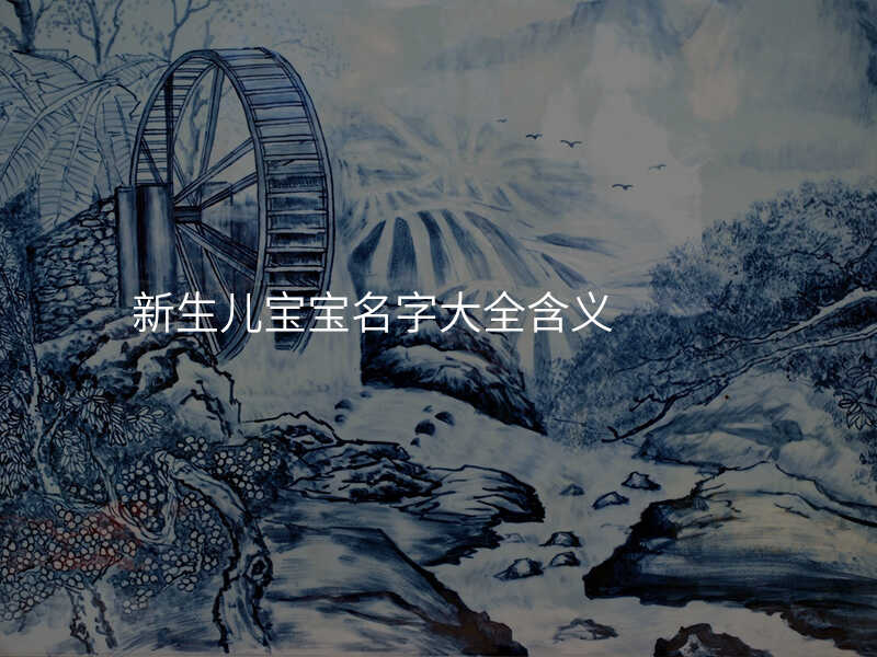 新生儿宝宝名字大全含义