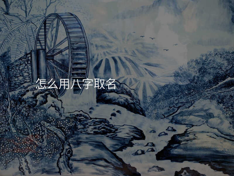 怎么用八字取名