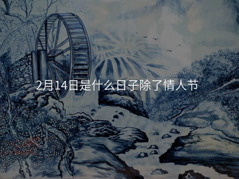 2月14日是什么日子除了情人节
