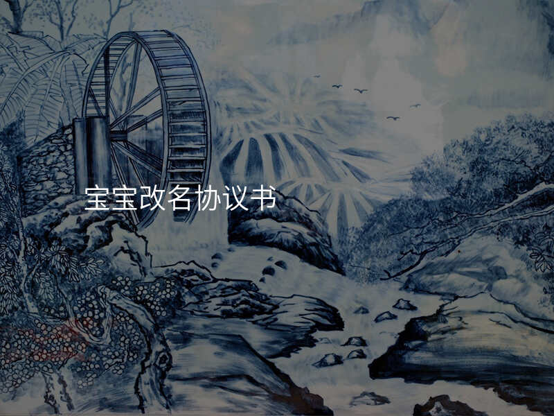 宝宝改名协议书