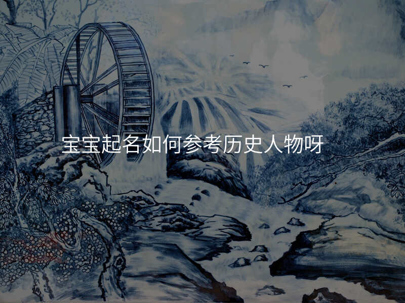 宝宝起名如何参考历史人物呀