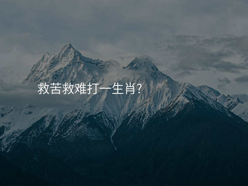 救苦救难打一生肖?