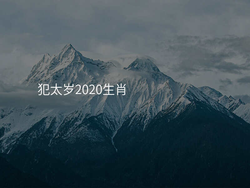 犯太岁2020生肖