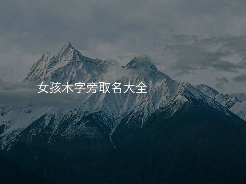 女孩木字旁取名大全