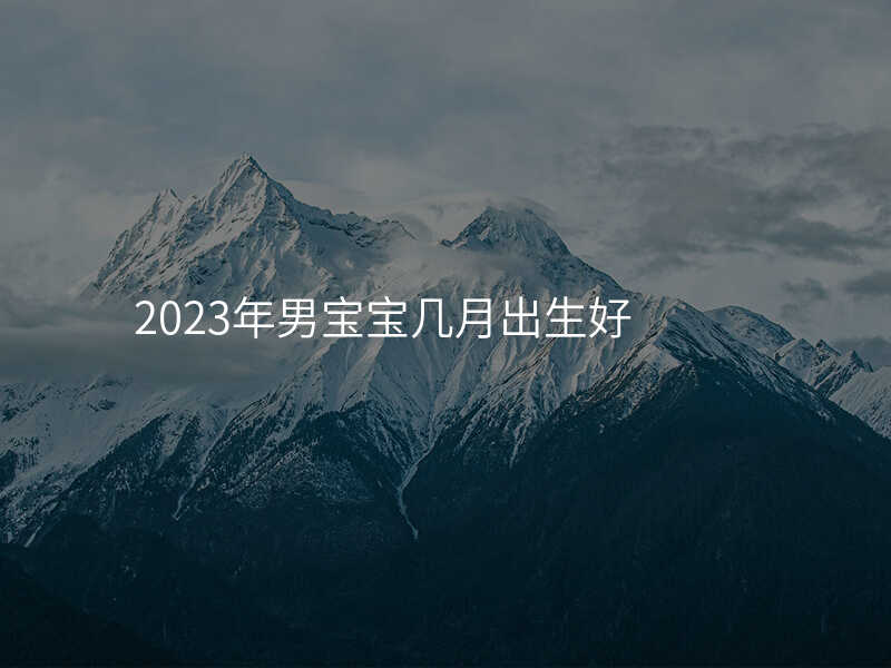 2023年男宝宝几月出生好