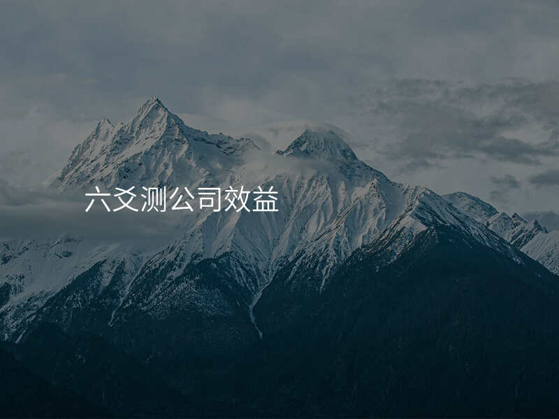 六爻测公司效益